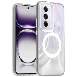 For OPPO Reno12 Global Candy Magsafe PC Hybrid TPU Phone Case(White)