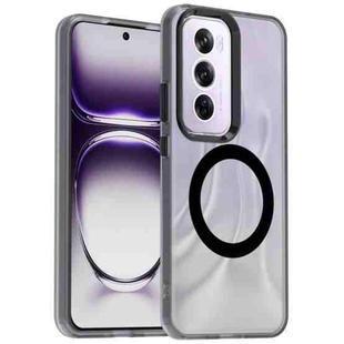 For OPPO Reno12 Global Candy Magsafe PC Hybrid TPU Phone Case(Black)