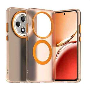 For OPPO Reno12 F 4G Candy Magsafe PC Hybrid TPU Phone Case(Orange)