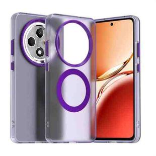 For OPPO Reno12 F 5G Candy Magsafe PC Hybrid TPU Phone Case(Purple)