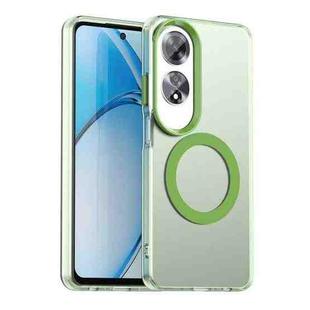 For OPPO A60 Global Candy Magsafe PC Hybrid TPU Phone Case(Green)