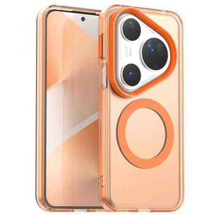 For Huawei Pura 80 Ultra Candy Magsafe PC Hybrid TPU Phone Case(Orange)