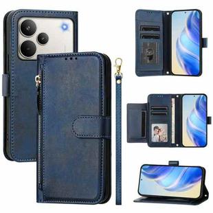 For Realme P4 Pro 5G Multi-Card Slots Zipper Wallet Leather Phone Case(Blue)