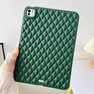 For iPad Pro 11 2024 Diamond Lattice TPU Tablet Case(Green)