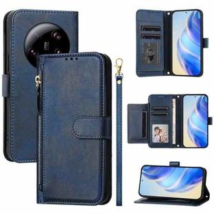 For Xiaomi 13 Ultra Multi-Card Slots Zipper Wallet Leather Phone Case(Blue)