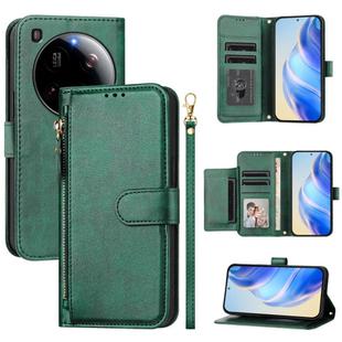 For Xiaomi 15 Ultra Multi-Card Slots Zipper Wallet Leather Phone Case(Green)
