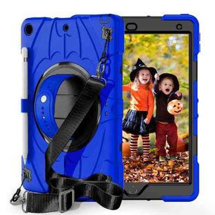 For iPad 10.2 2021 / 2020 / 2019 Bat Hand Grip Turntable Stand Tablet Case(Blue Black)