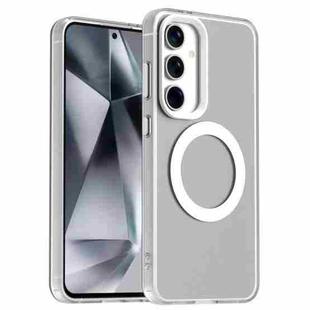 For Samsung Galaxy S23 FE 5G Candy Magsafe PC Hybrid TPU Phone Case(White)