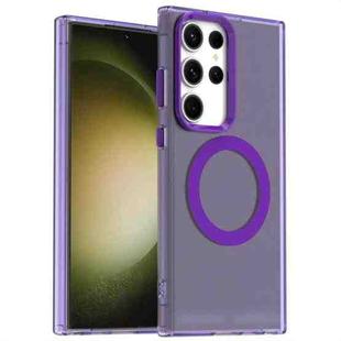 For Samsung Galaxy S23 Ultra 5G Candy Magsafe PC Hybrid TPU Phone Case(Purple)