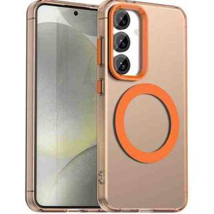 For Samsung Galaxy S25 5G Candy Magsafe PC Hybrid TPU Phone Case(Orange)