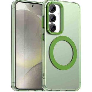 For Samsung Galaxy S25+ 5G Candy Magsafe PC Hybrid TPU Phone Case(Green)