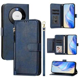 For Huawei Mate 60 Pro / 60 Pro+ Multi-Card Slots Zipper Wallet Leather Phone Case(Blue)