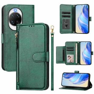 For Huawei nova 14 Ultra Multi-Card Slots Zipper Wallet Leather Phone Case(Green)