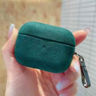 For AirPods Pro 2 Turn Fur Bluetooth Earphone PC Protective Case(Green)