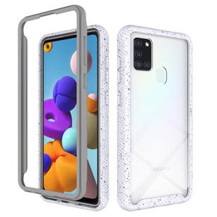 For Samsung Galaxy A21s Shockproof Starry Sky PC + TPU Protective Case(White)