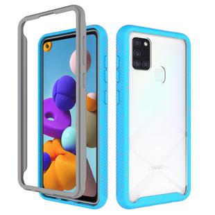 For Samsung Galaxy A21s Shockproof Starry Sky PC + TPU Protective Case(Sky Blue)