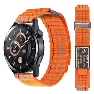 20mm Dual-Section Sports Style Nylon Loop Watch Band(Orange)