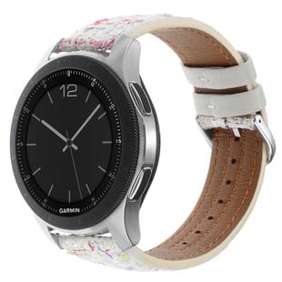 22mm Woolen Hybrid Leather Watch Band(Starlight)