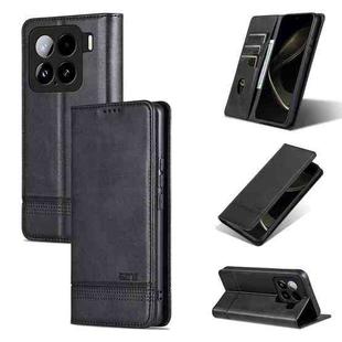 For Xiaomi 15 AZNS Magnetic Calf Texture Flip Leather Phone Case(Black)