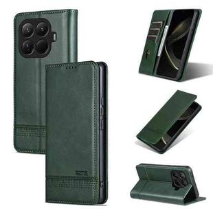 For Xiaomi 15T Pro 5G AZNS Magnetic Calf Texture Flip Leather Phone Case(Dark Green)