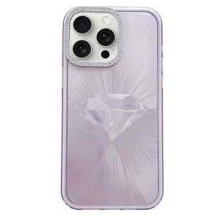 For iPhone 11 Pro Max Diamond Texture TPU Hybrid PC IMD Phone Case(Purple)