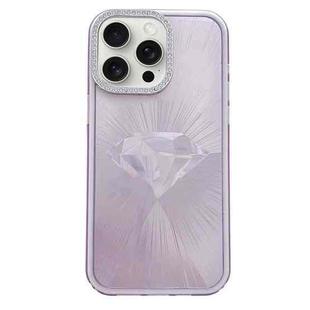 For iPhone 12 Pro Diamond Texture TPU Hybrid PC IMD Phone Case(Purple)