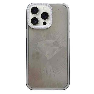 For iPhone 12 Pro Max Diamond Texture TPU Hybrid PC IMD Phone Case(Black)