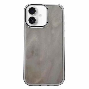 For iPhone 16 Quicksand Texture Glitter TPU Hybrid PC Phone Case(Black)