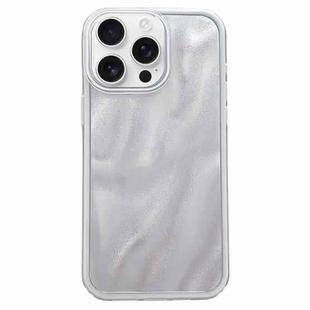 For iPhone 16 Pro Quicksand Texture Glitter TPU Hybrid PC Phone Case(White)