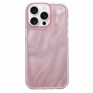 For iPhone 16 Pro Max Quicksand Texture Glitter TPU Hybrid PC Phone Case(Pink)