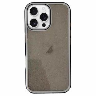 For iPhone 12 Pro Max IMD 3 in 1 Glitter TPU Hybrid PC Phone Case(Black)