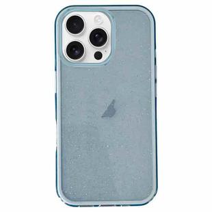 For iPhone 12 Pro Max IMD 3 in 1 Glitter TPU Hybrid PC Phone Case(Blue)