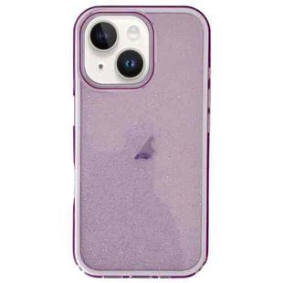 For iPhone 13 IMD 3 in 1 Glitter TPU Hybrid PC Phone Case(Purple)