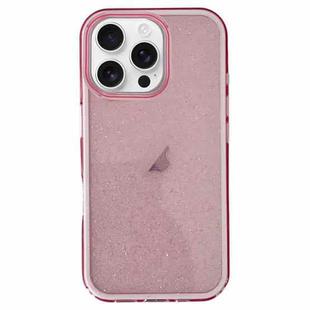 For iPhone 13 Pro IMD 3 in 1 Glitter TPU Hybrid PC Phone Case(Pink)