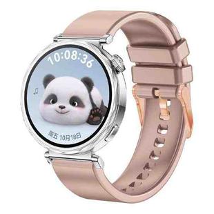 For Huawei Watch GT5 41mm Solid Color Rose Gold Buckle 18mm Silicone Watch Band(Apricot)