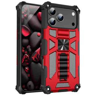For iPhone 17 Pro Max Armor Shockproof TPU + PC Magnetic Phone Case with Holder(Red)