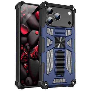 For iPhone 17 Pro Max Armor Shockproof TPU + PC Magnetic Phone Case with Holder(Blue)