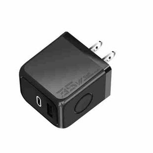 M167 PD 35W Type-C and USB QC 3.0 Fast Charger, Specification:US Plug(Black)