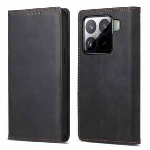 For Xiaomi 15 Business Solid Color Magnetic RFID Leather Phone Case(Black)