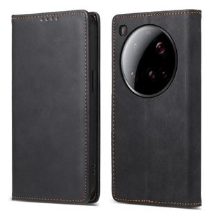 For Xiaomi 15 Ultra Business Solid Color Magnetic RFID Leather Phone Case(Black)