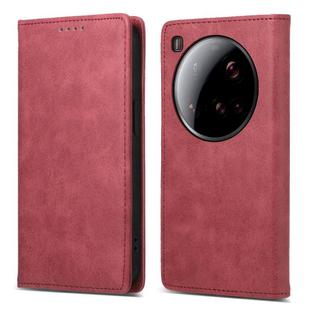 For Xiaomi 15 Ultra Business Solid Color Magnetic RFID Leather Phone Case(Red)