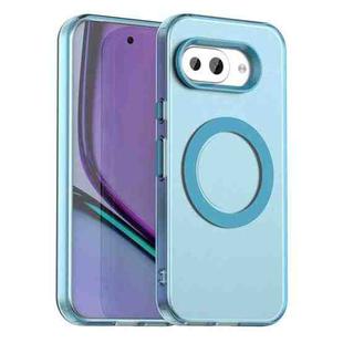 For Google Pixel 9a Candy Magsafe PC Hybrid TPU Phone Case(Blue)