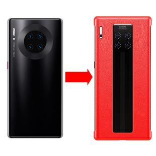 For Huawei Mate 30 Pro Genuine Leather Shockproof Protective Case(Red)