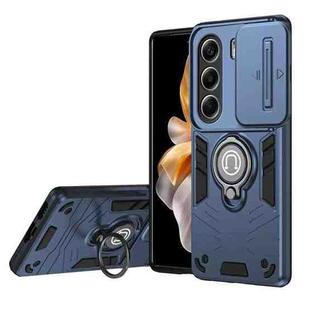 For Tecno Camon 40 Pro 4G Camshield Ring Holder Phone Case(Royal Blue)