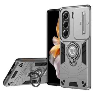 For Tecno Camon 40 Pro 4G Camshield Ring Holder Phone Case(Grey)