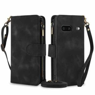 For Google Pixel 7 Dream 9-Card Zipper Wallet RFID Leather Phone Case with Lanyard(Black)