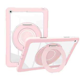 For iPad 10.2 2021 / 2020 / 2019 Crystal Armor PC Hybrid TPU Tablet Case(Pink)