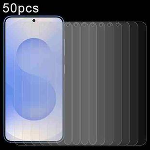 For Samsung Galaxy S25 FE 5G 50pcs 0.26mm 9H 2.5D Tempered Glass Film