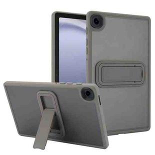 For Samsung Galaxy Tab A9+ Skin Feel Holder PC Hybrid TPU Tablet Case(Grey)