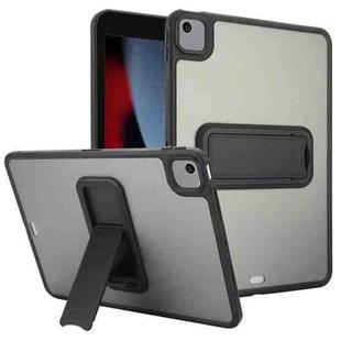 For iPad 10.2 2021 / 2020 / 2019 Skin Feel Holder PC Hybrid TPU Tablet Case(Black)